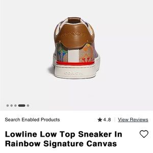Coach Lowline Low Top Sneaker in Rainbow Signature  Canvas